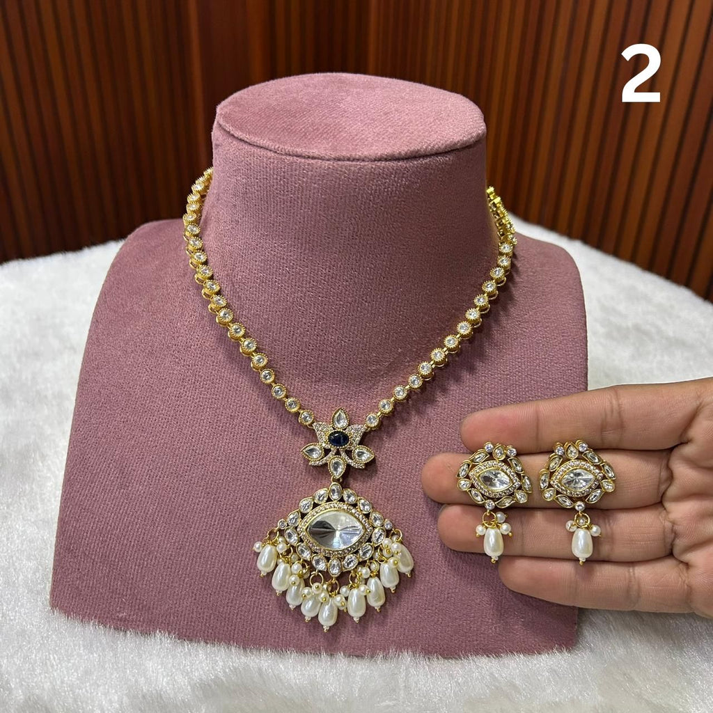Ahmedabadi Kundan Necklace Set