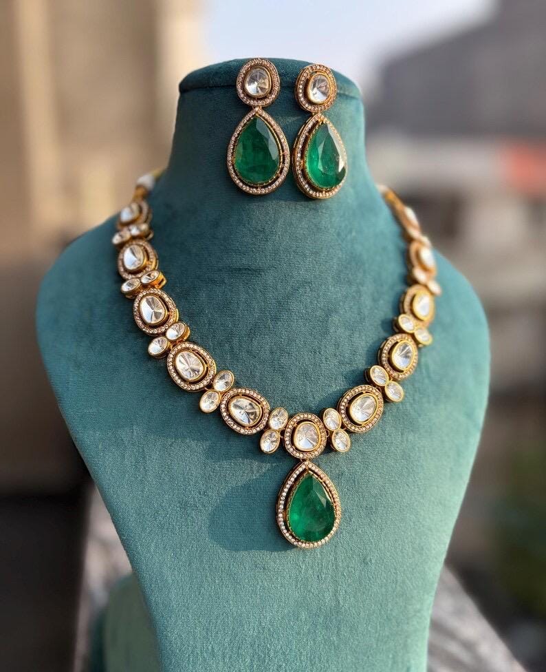 Doublet Stone Cocktail Necklace Set