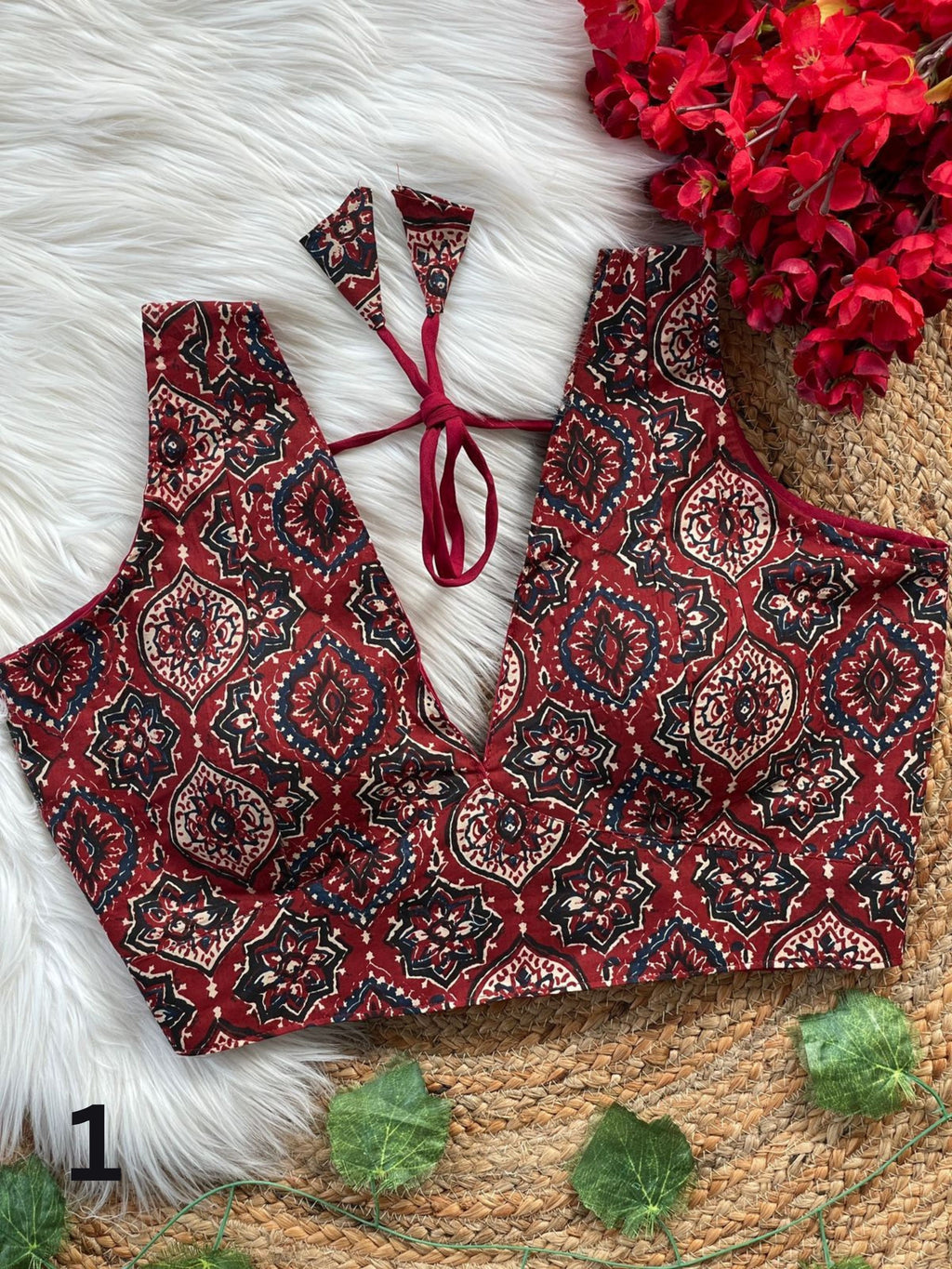 Ajrakh Ready-to-wear Cotton Blouse