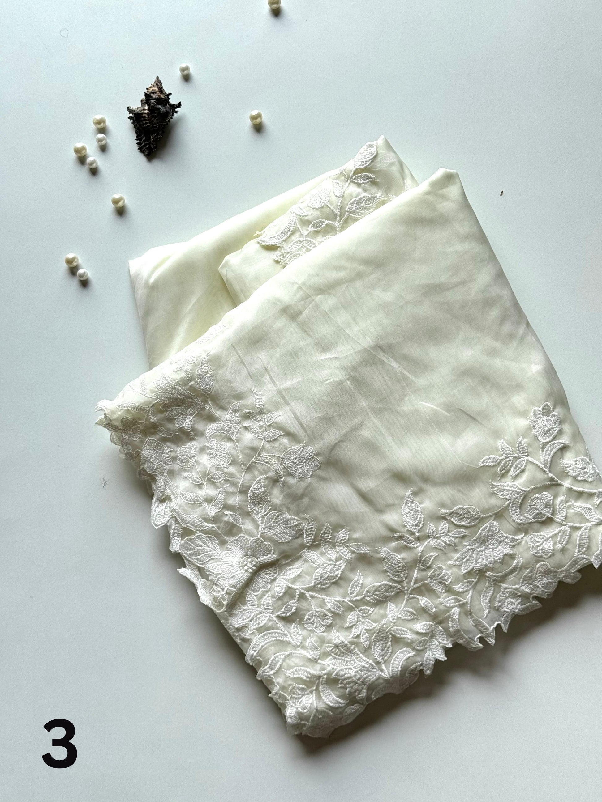 Scalp Thread Organza Saree