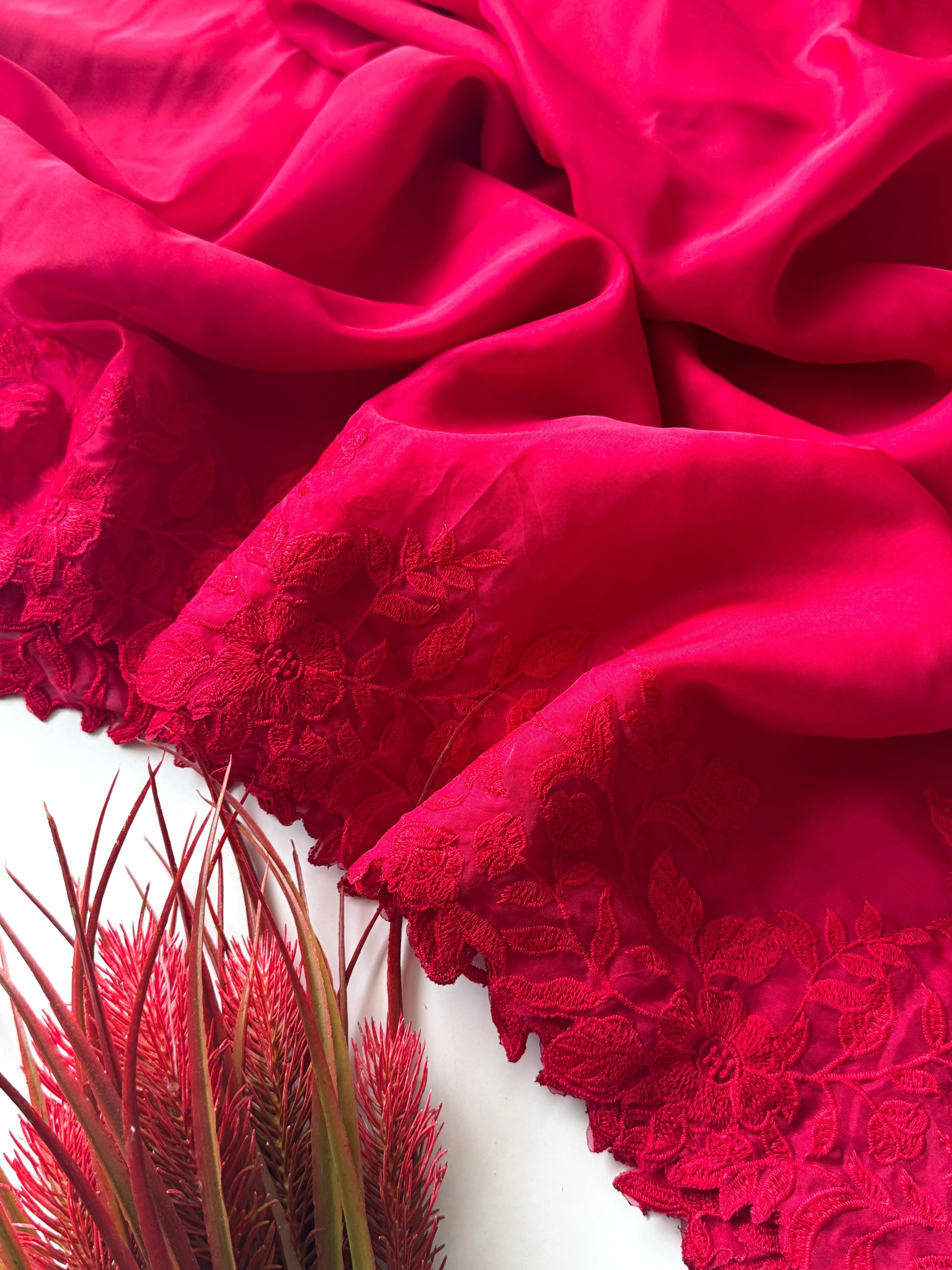 Scalp Thread Organza Saree