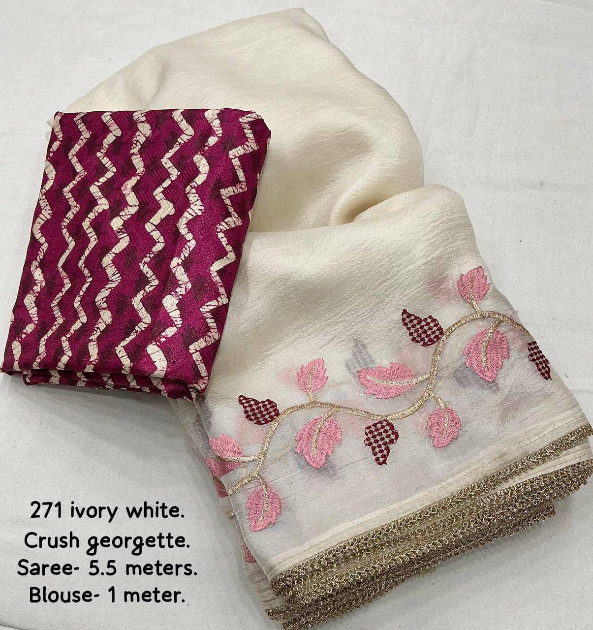 Soft Crush Georgette Saree