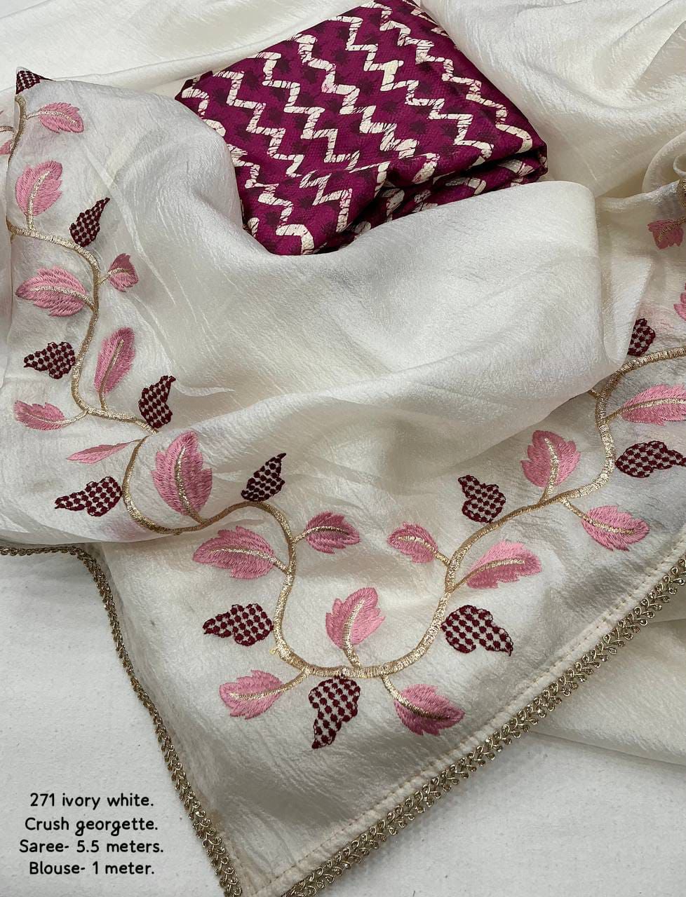 Soft Crush Georgette Saree