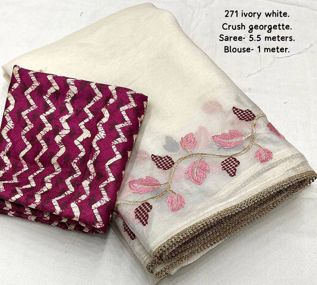 Soft Crush Georgette Saree