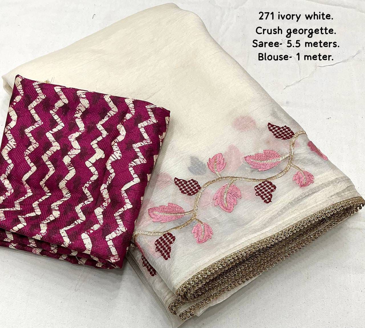 Soft Crush Georgette Saree