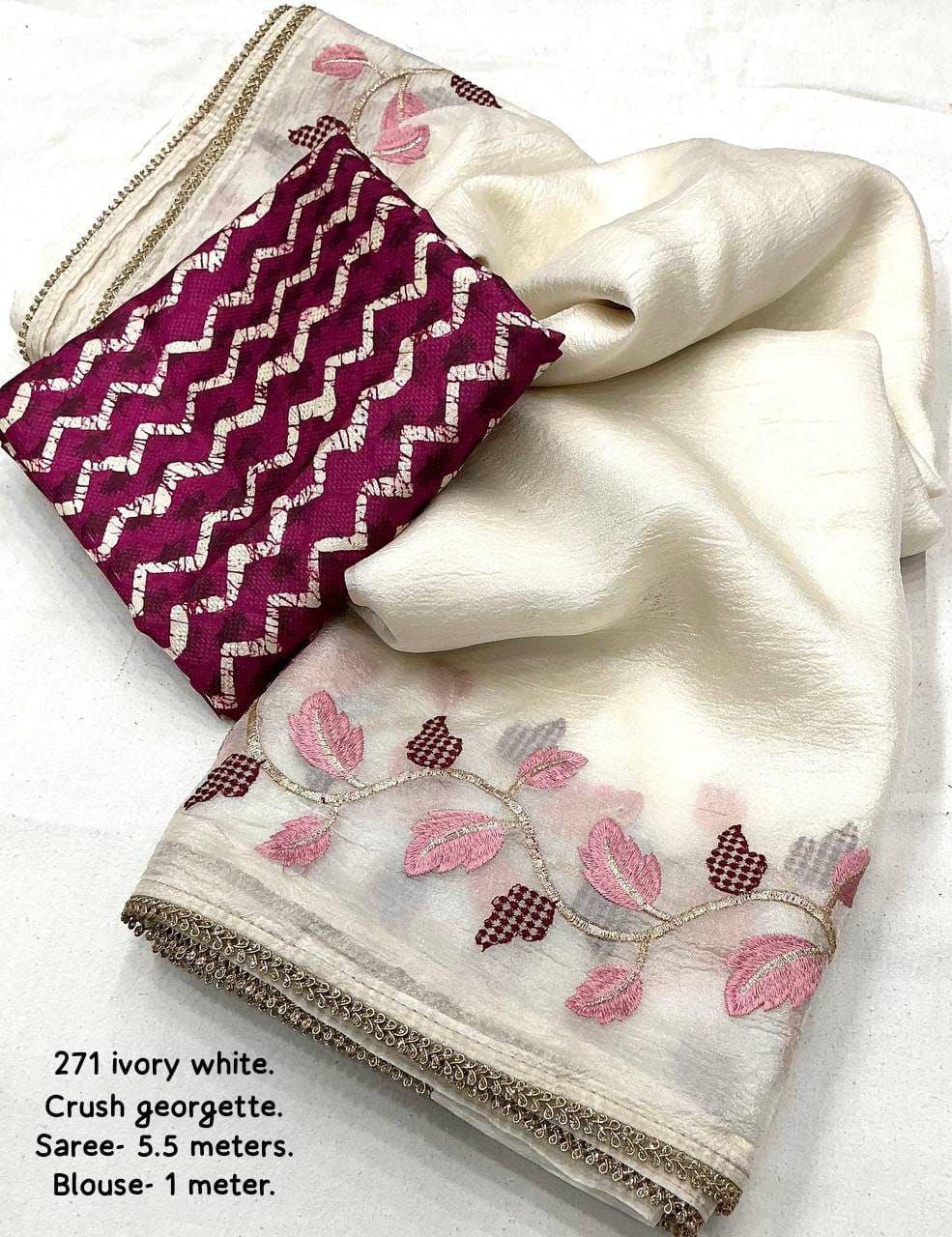 Soft Crush Georgette Saree