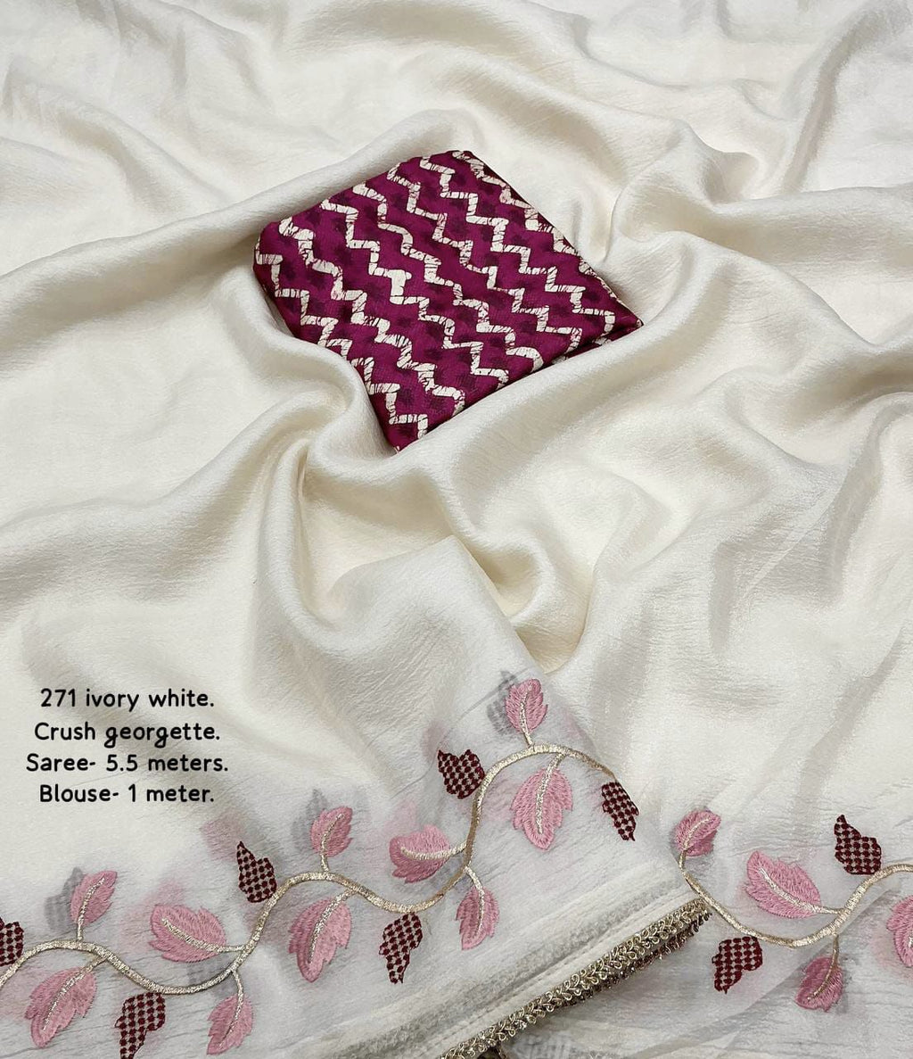 Soft Crush Georgette Saree