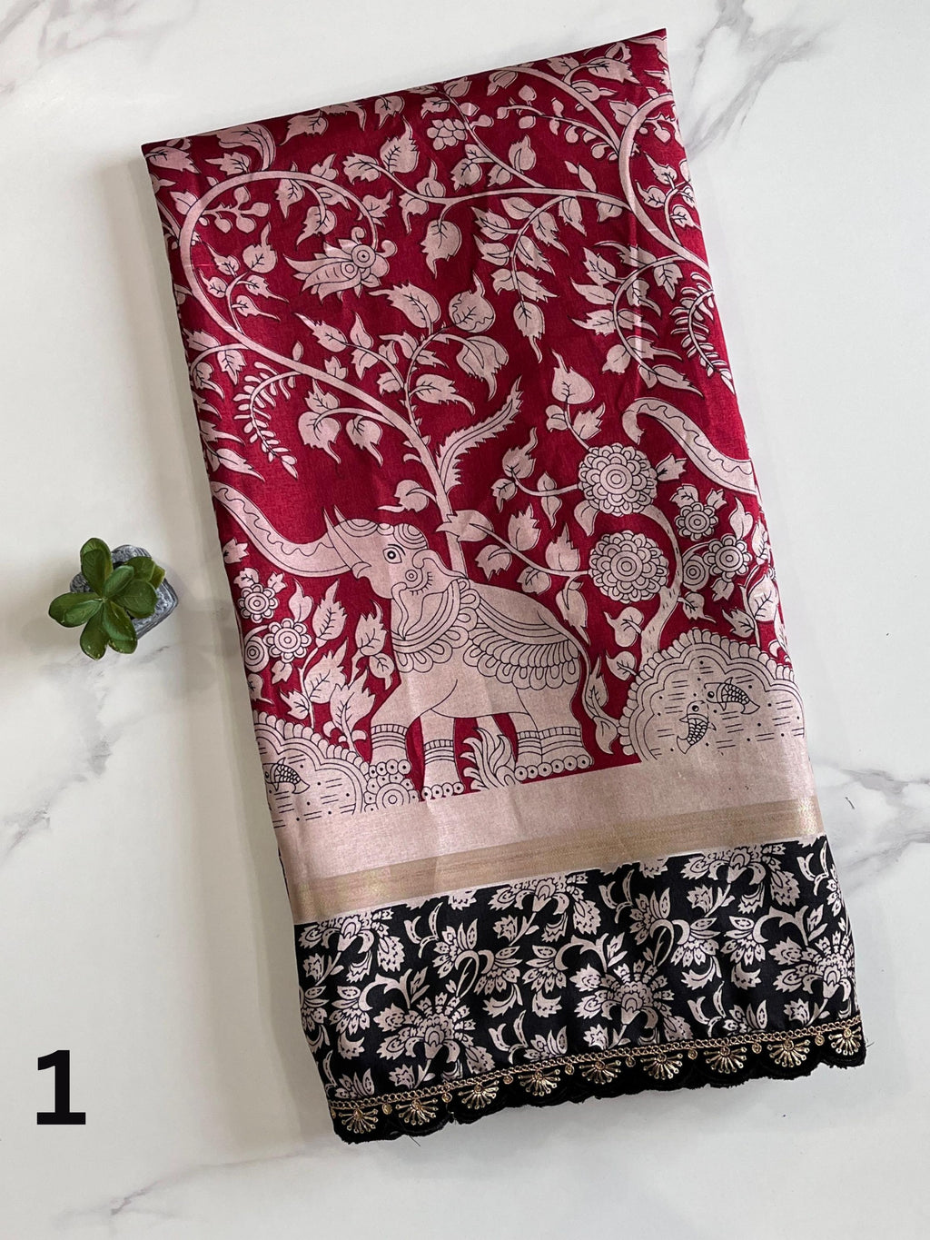 MulMul Cotton Kalamkari Saree