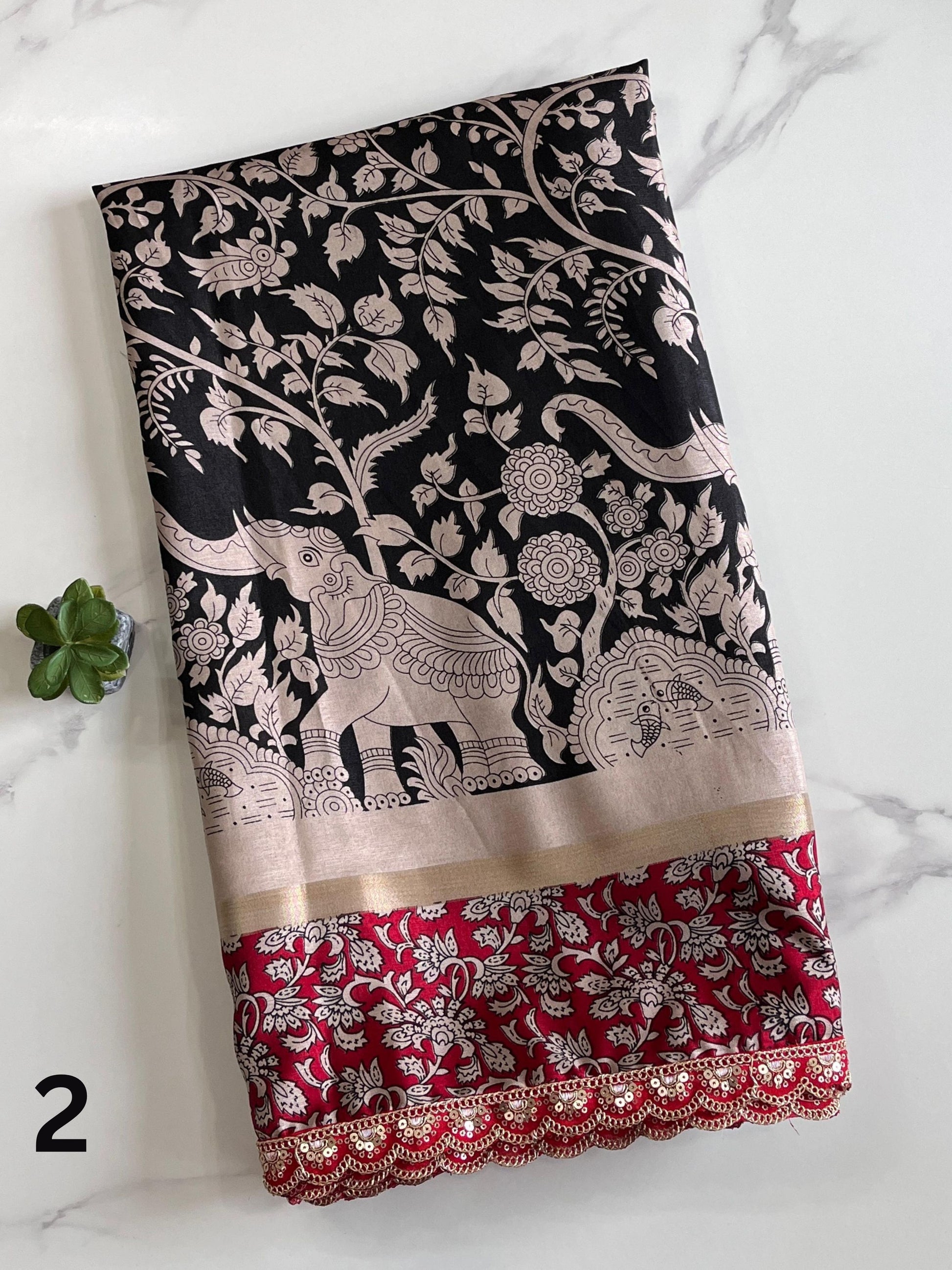 MulMul Cotton Kalamkari Saree