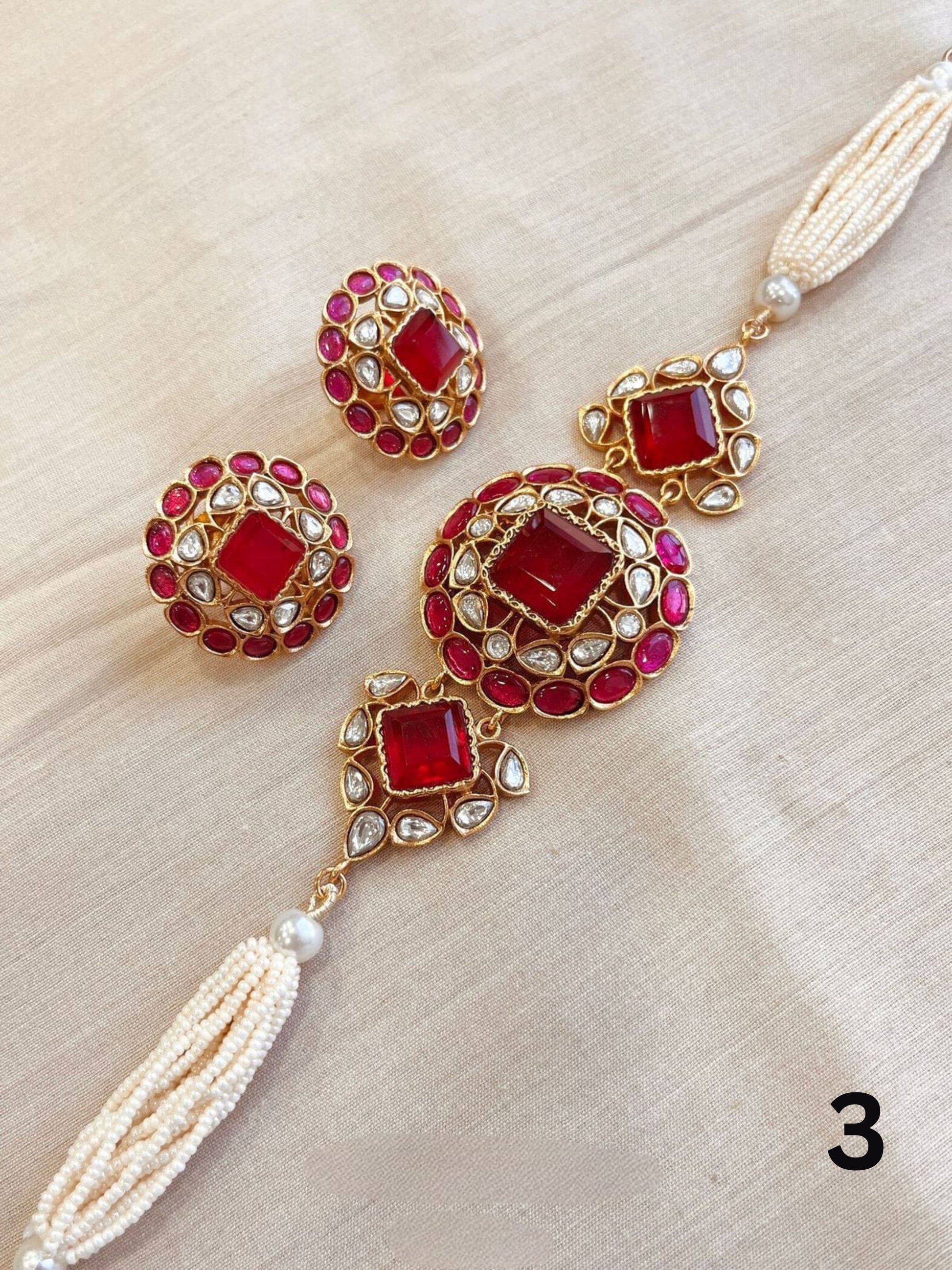 Ahmedabadi Pearls Choker Set