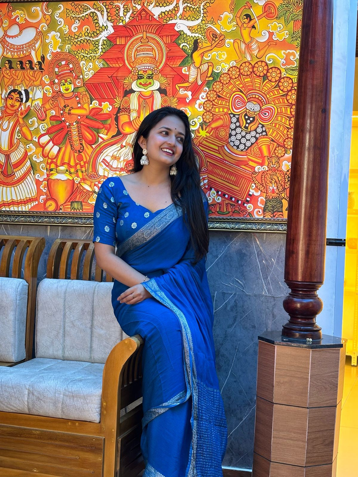 Gowri’s Viscose Chinnon Shaded Saree