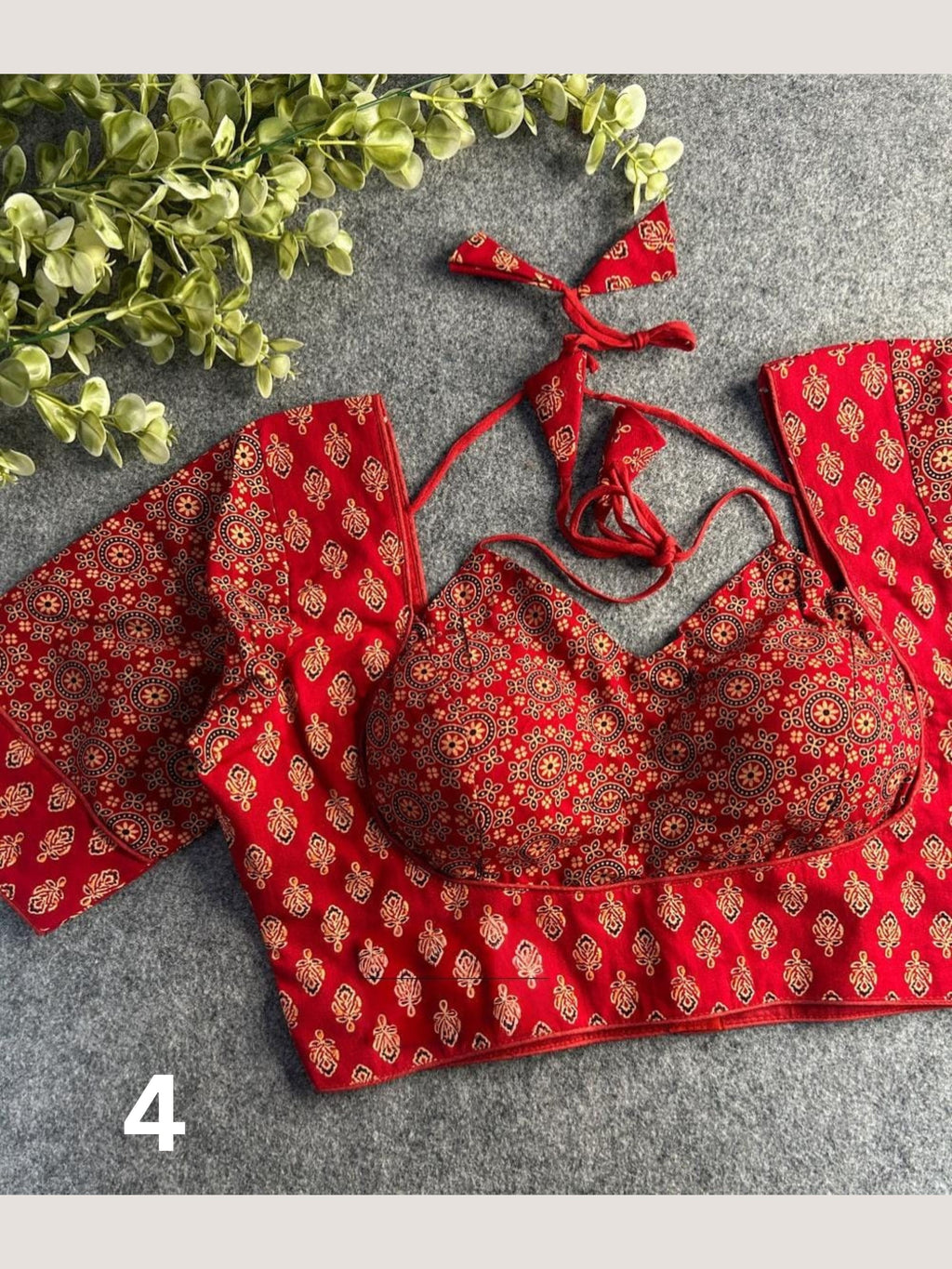 Ajrakh Cotton Halter Neck Blouse