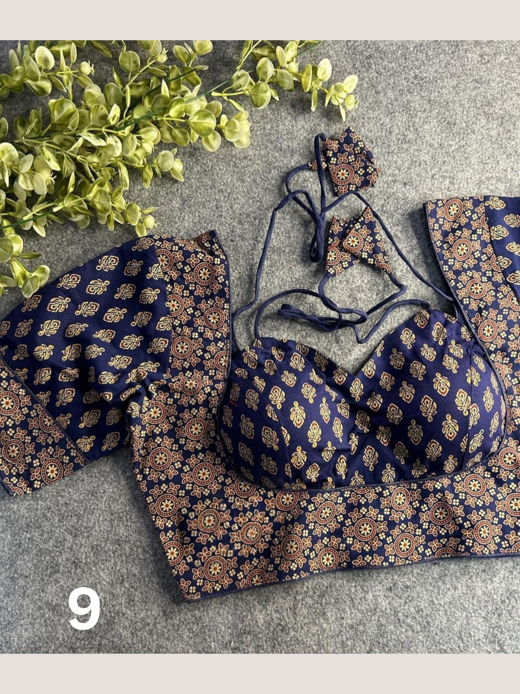 Ajrakh Cotton Halter Neck Blouse