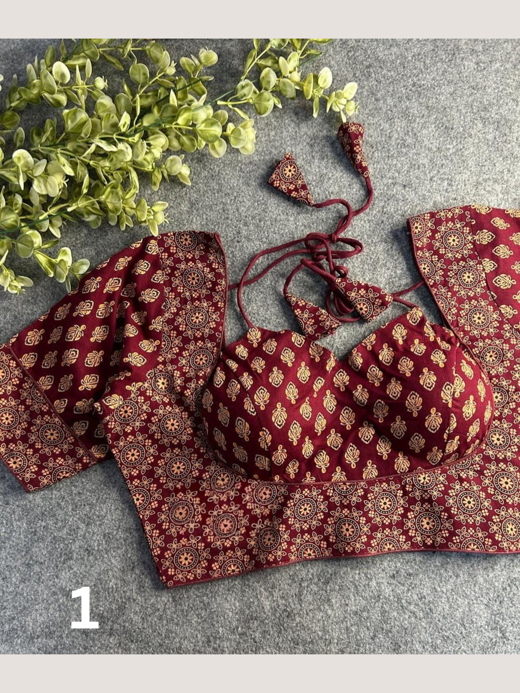 Ajrakh Cotton Halter Neck Blouse