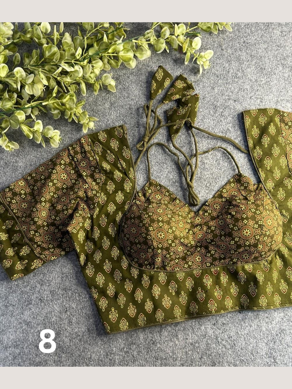 Ajrakh Cotton Halter Neck Blouse