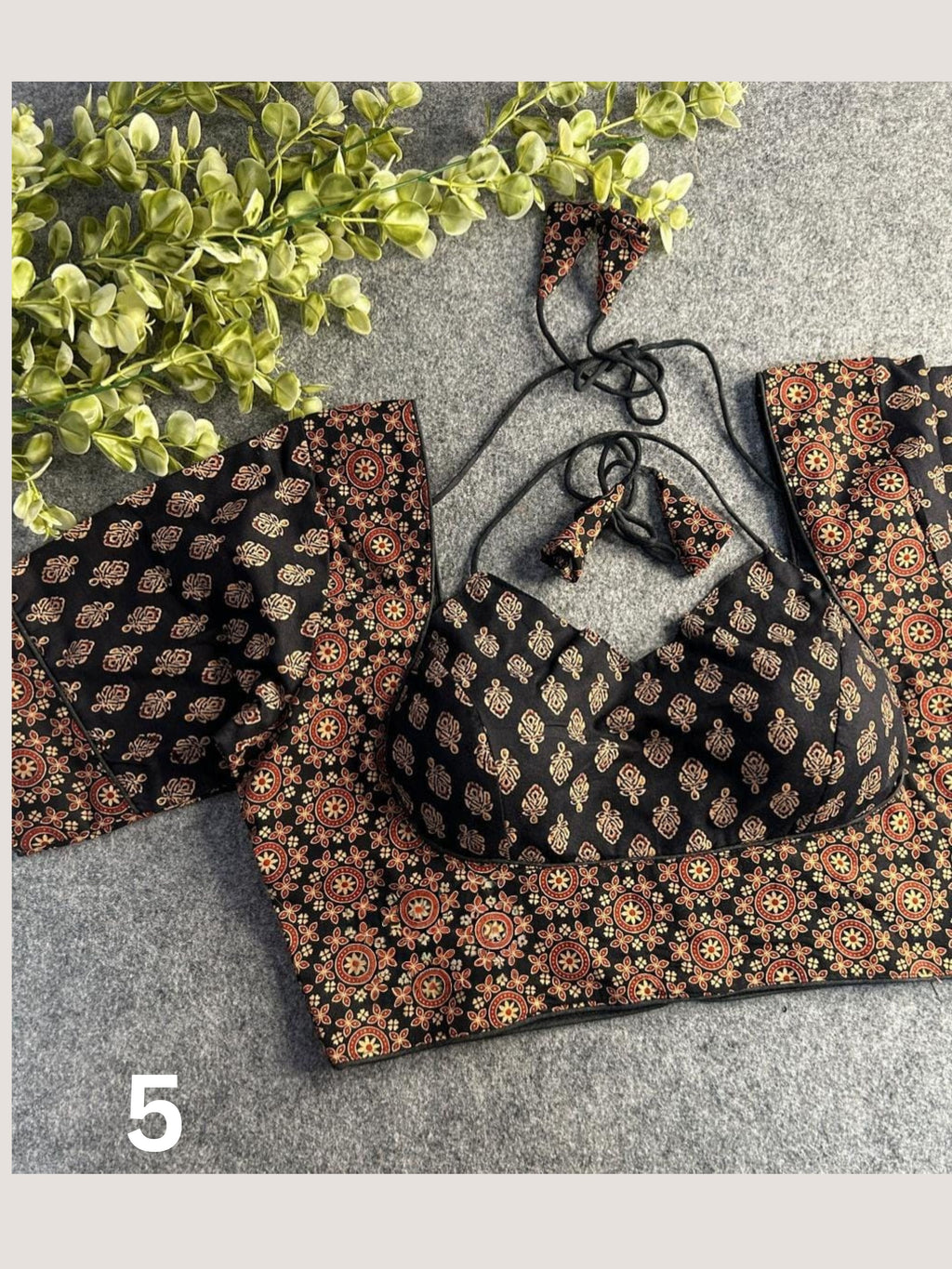 Ajrakh Cotton Halter Neck Blouse