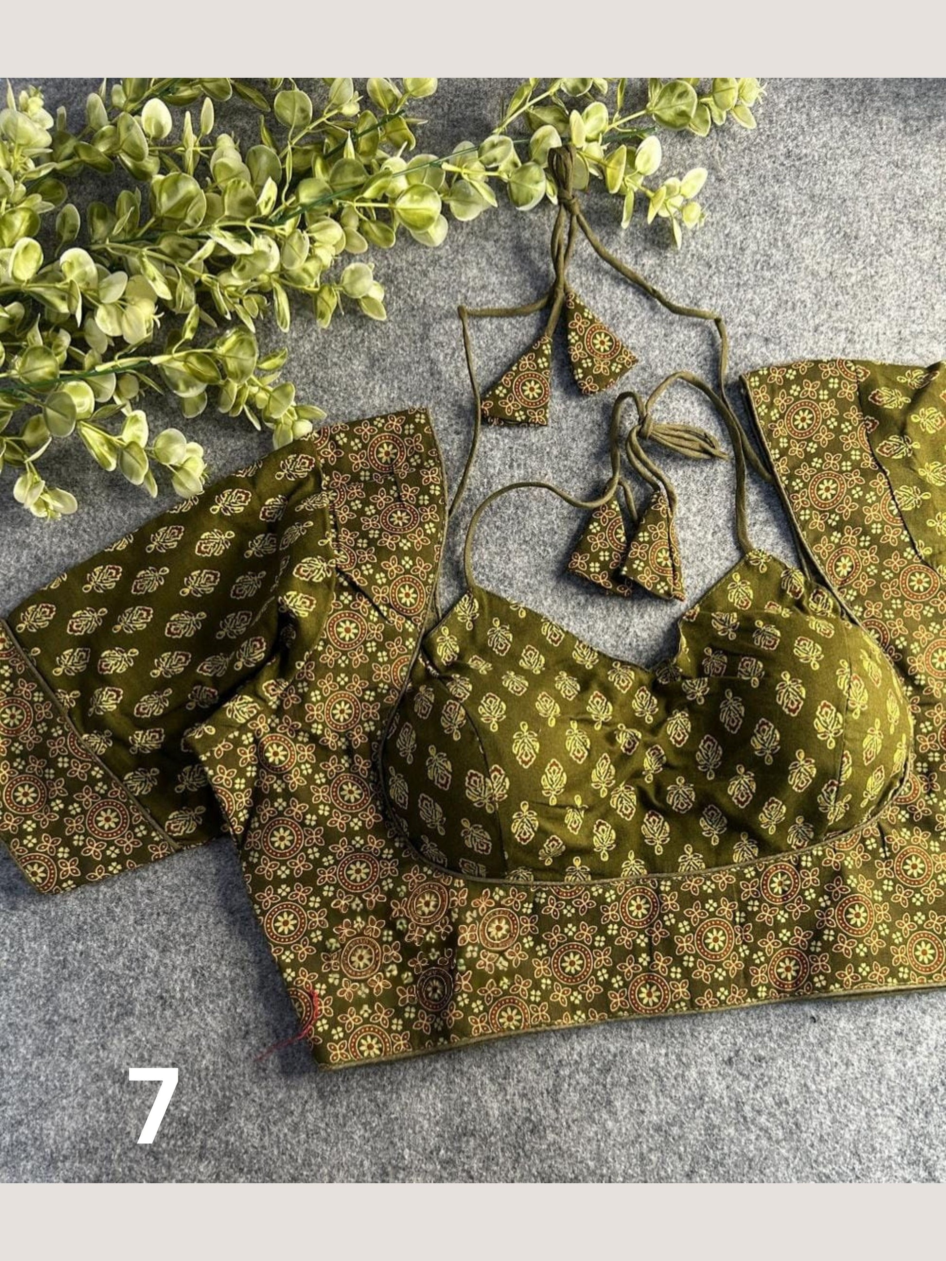 Ajrakh Cotton Halter Neck Blouse