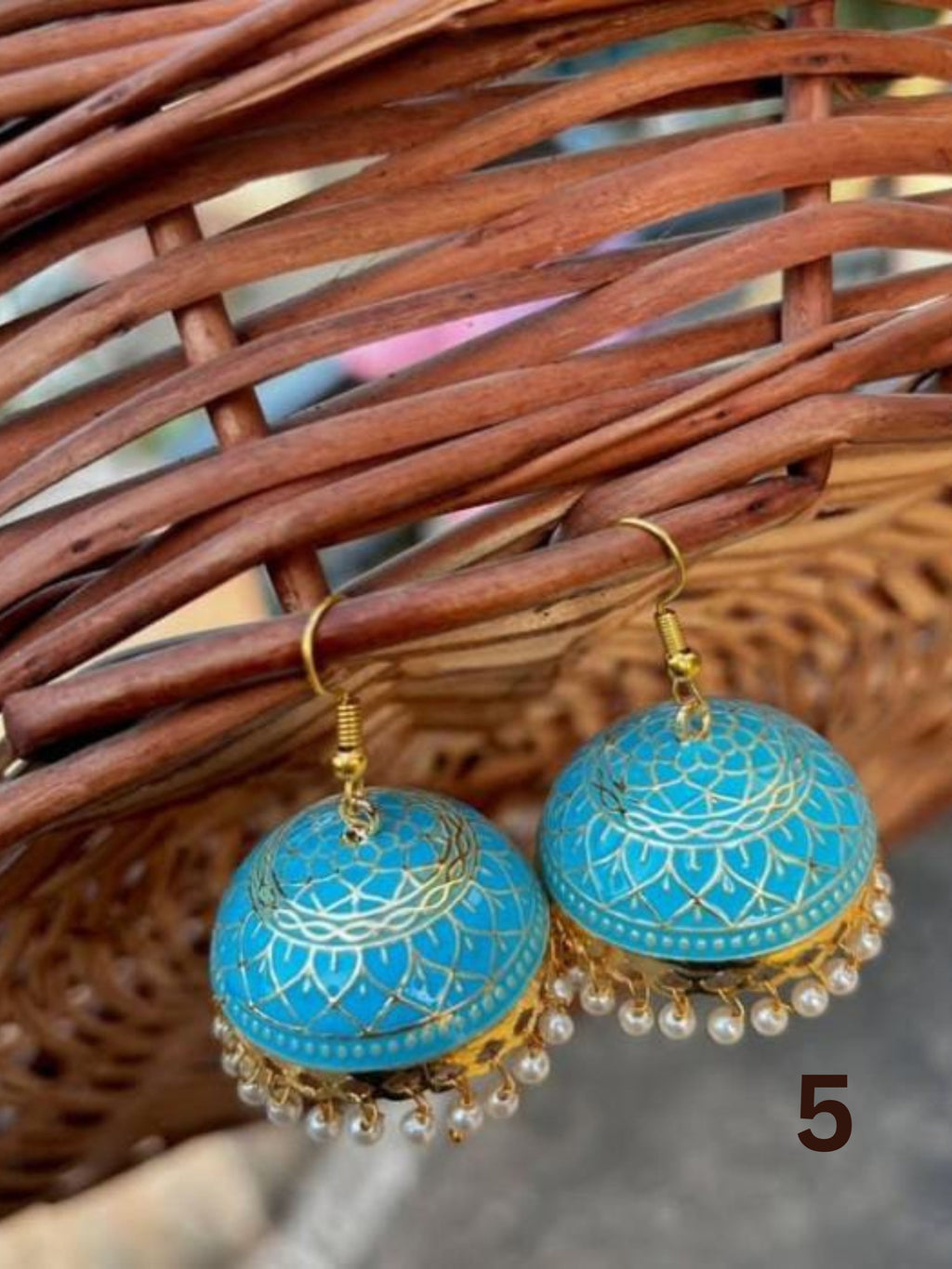 Meenakari Jhumkas