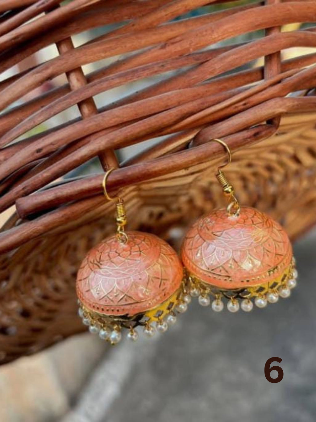 Meenakari Jhumkas