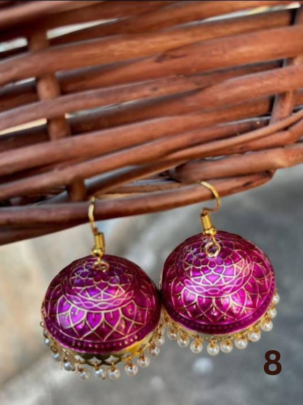Meenakari Jhumkas