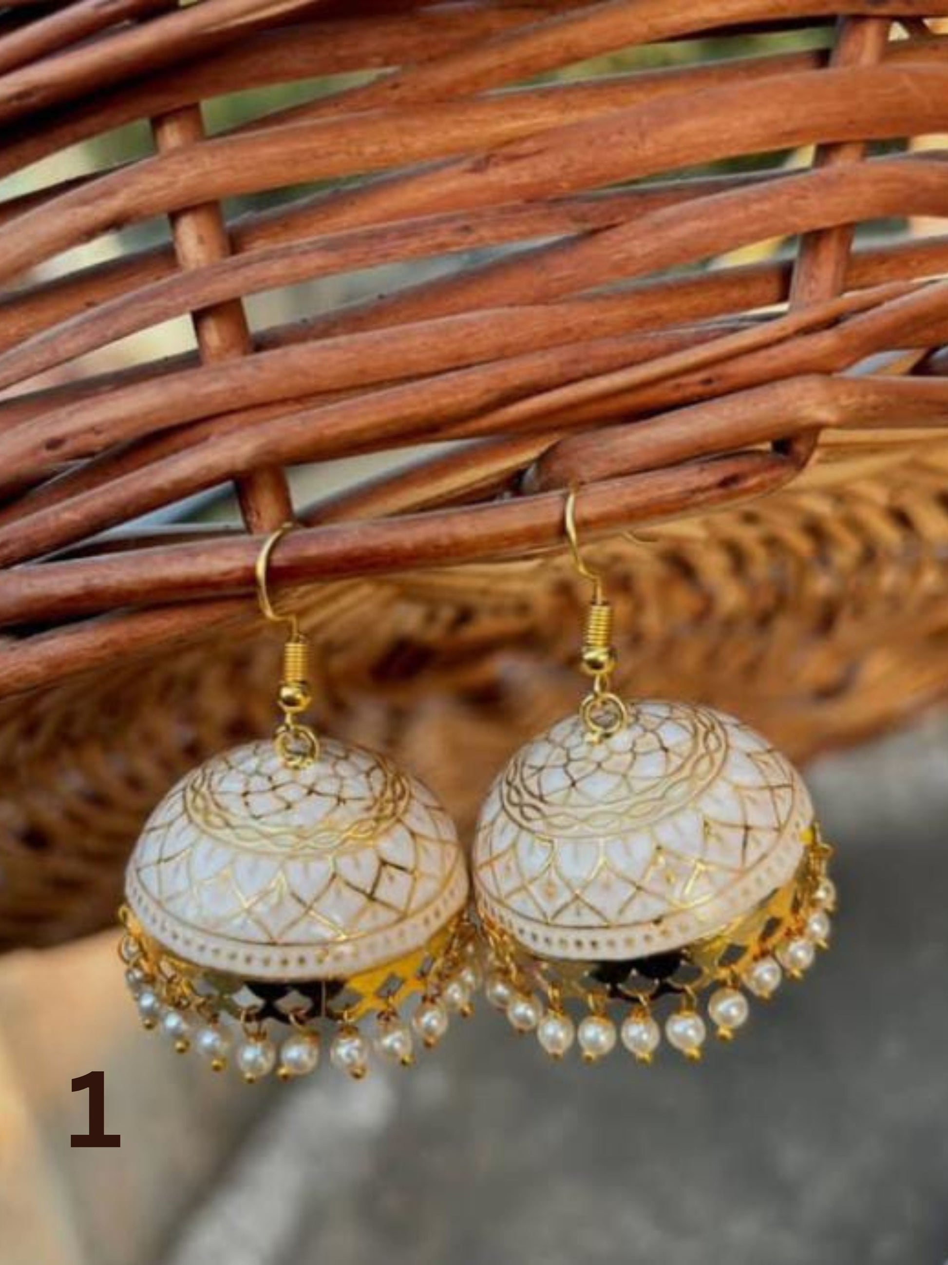 Meenakari Jhumkas