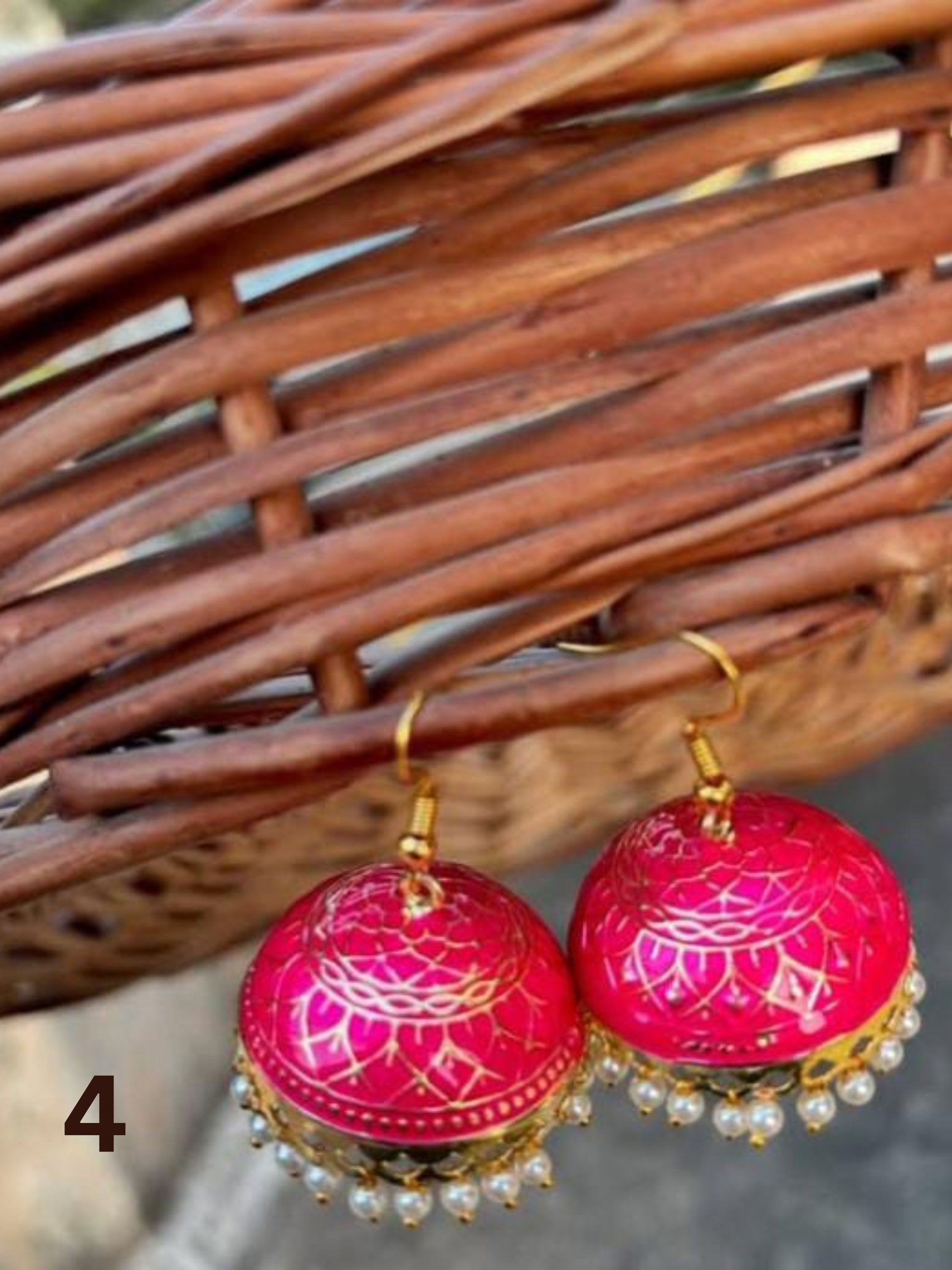 Meenakari Jhumkas
