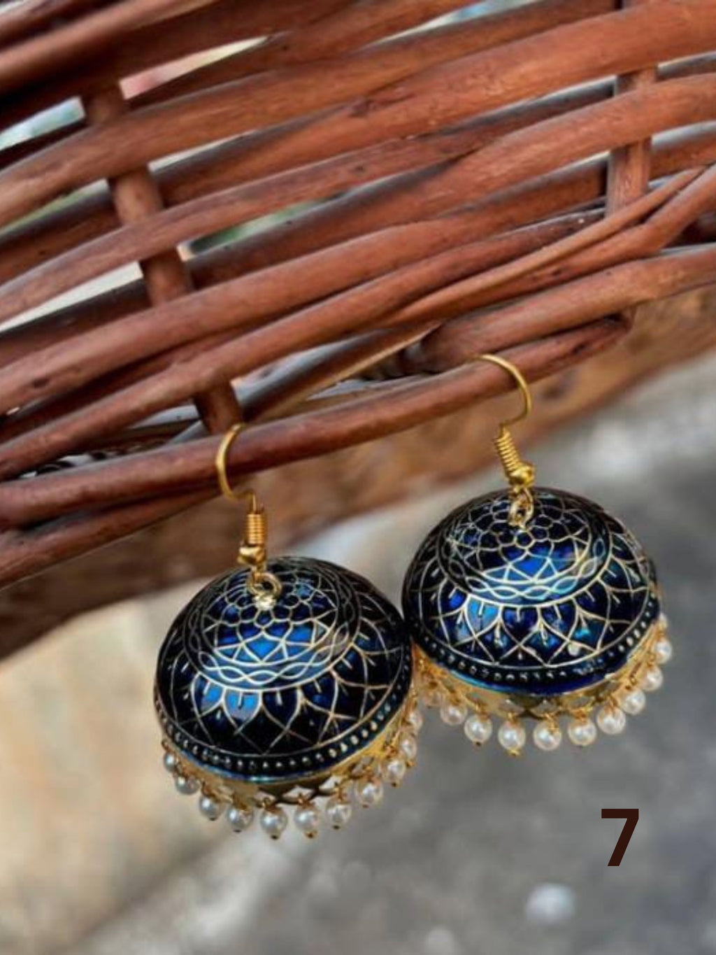 Meenakari Jhumkas