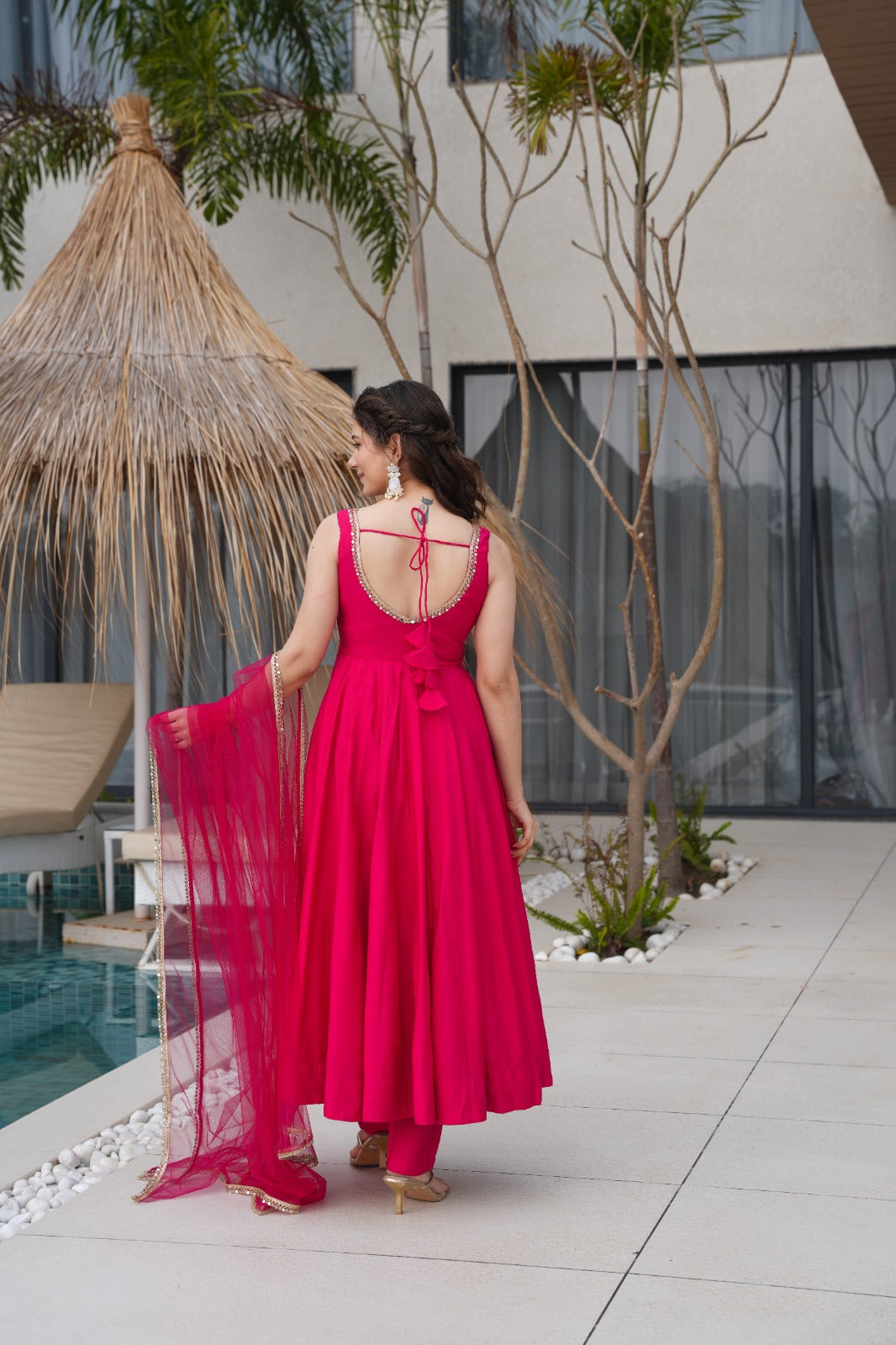 Chanderi Silk Anarkali Set