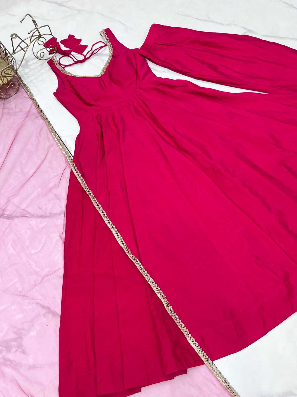 Chanderi Silk Anarkali Set